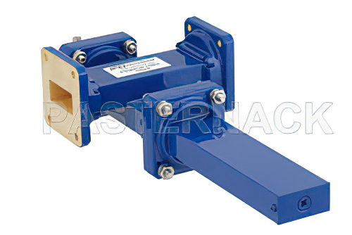 WR-112 Waveguide 20 dB Crossguide Coupler, UG-51/U Square Cover Flange, SMA Female Coupled Port, 7.05 GHz to 10 GHz, Bronze