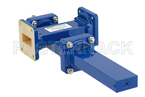 WR-112 Waveguide 30 dB Crossguide Coupler, UG-51/U Square Cover Flange, SMA Female Coupled Port, 7.05 GHz to 10 GHz, Bronze