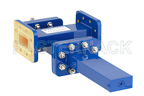 WR-112 Waveguide 20 dB Crossguide Coupler, CPR-112G Flange, SMA Female Coupled Port, 7.05 GHz to 10 GHz, Bronze