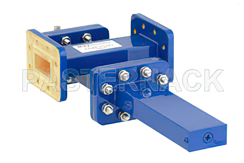 WR-112 Waveguide 30 dB Crossguide Coupler, CPR-112G Flange, SMA Female Coupled Port, 7.05 GHz to 10 GHz, Bronze