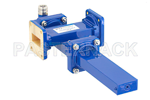 WR-112 Waveguide 30 dB Crossguide Coupler, UG-51/U Square Cover Flange, N Female Coupled Port, 7.05 GHz to 10 GHz, Bronze