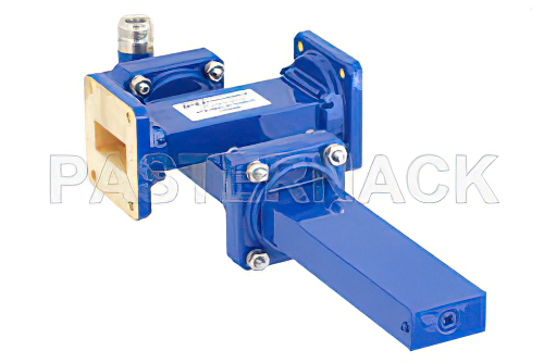 WR-112 Waveguide 40 dB Crossguide Coupler, UG-51/U Square Cover Flange, N Female Coupled Port, 7.05 GHz to 10 GHz, Bronze