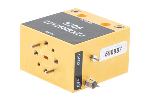 4.2 dB Low Noise Amplifier (LNA), 60 to 90 GHz Frequencies in E Band, WR-12 Waveguide connectors with UG-387/U Flanges, 30 dB Gain