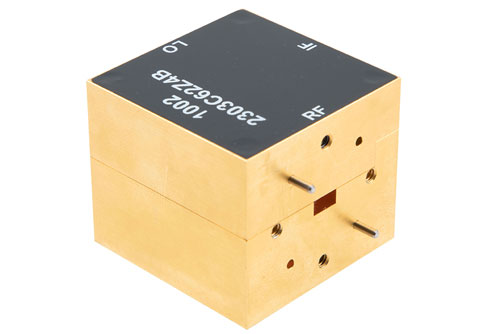 Waveguide Converter Mixer WR-22 From 33 GHz to 50 GHz, IF from DC to 17 GHz And LO Power of +13 dBm, UG-383/U Flange, Q Band