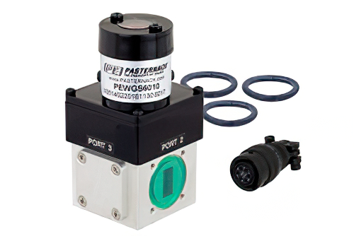 WR-62 Waveguide Electromechanical Relay SPDT Latching Switch, Ku Band 18 GHz Max Frequency, 2,000 Watts, UG-419/U Square Cover Flange