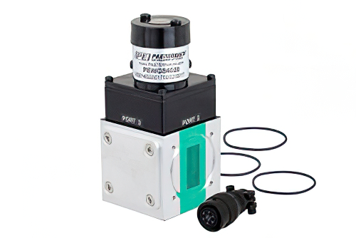 WR-112 Waveguide Electromechanical Relay SPDT Latching Switch, X Band 10 GHz Max Frequency, 7,000 Watts, UG-51/U Square Cover Flange