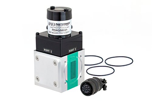 WR-112 Waveguide Electromechanical Relay SPDT Latching TTL Switch, X Band 10 GHz Max Frequency, 7,000 Watts, UG-51/U Square Cover Flange