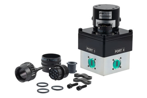 WR28 SPDT/DPDT Failsafe Waveguide Electromechanical Relay Switch, 26.5 GHz to 40 GHz, 0.55 kW, O-Ring Groove, TTL, 12V