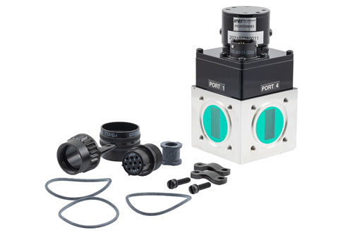 WR-90 Waveguide Electromechanical Relay SPDT/DPDT Failsafe Switch, X Band 12.4 GHz, 5,000 Watts, UG O-Ring, 28V, TTL Logic, Window Indicator