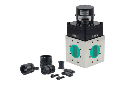 WR-90 Waveguide Electromechanical Relay SPDT/DPDT Failsafe Switch, X Band 12.4 GHz, 5,000 Watts, CPR Flat, 28V, Window Indicator