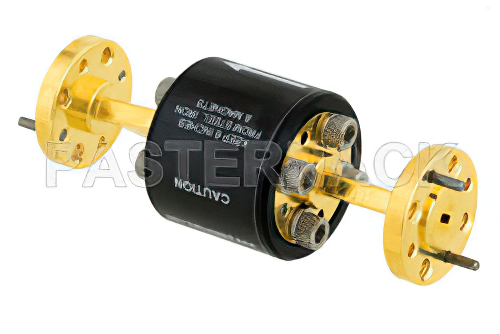 WR-10 Waveguide Isolator from 75 GHz to 110 GHz, 25 dB min Isolation, UG-387/U-Mod Round Cover Flange