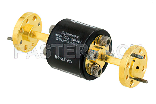 WR-15 Waveguide Isolator from 50 GHz to 75 GHz, 25 dB min Isolation, UG-385/U Round Cover Flange