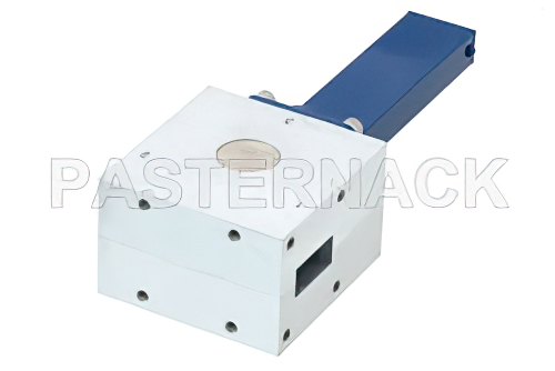 WR-90 Waveguide Isolator from 8.2 GHz to 12.4 GHz, 18 dB Typical Isolation, UG-135/U Cover Flange