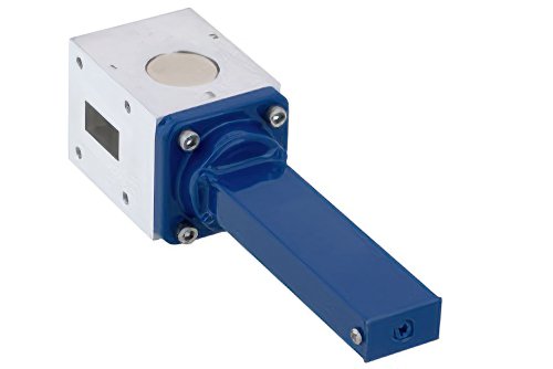WR-75 Waveguide Isolator from 10 GHz to 15 GHz, 18 dB Typical Isolation, Cover Flange