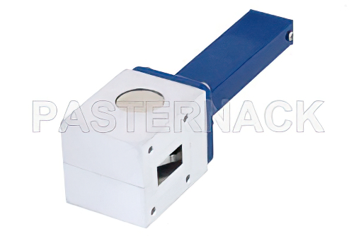 WR-75 Waveguide Isolator from 10 GHz to 15 GHz, 18 dB Typical Isolation, Cover Flange