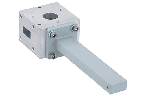 WR-62 Waveguide Isolator from 12.4 GHz to 18 GHz, 18 dB Typical Isolation, UG-1665/U Cover Flange