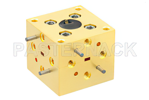 WR-10 Waveguide Magic Tee, UG-387/U-Mod Round Cover Flange Operating from 75 GHz to 110 GHz