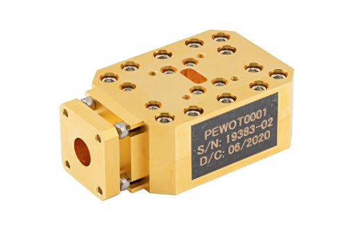 24 to 33 GHz Orthomode Transducer, 45 dB Isolation, 35 dB Cross Polarization, 0.328" Diameter Circular Waveguide