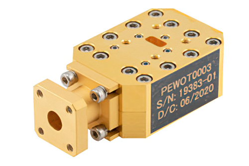 30 to 42 GHz Orthomode Transducer, 40 dB Isolation, 35 dB Cross Polarization, 0.250" Diameter Circular Waveguide