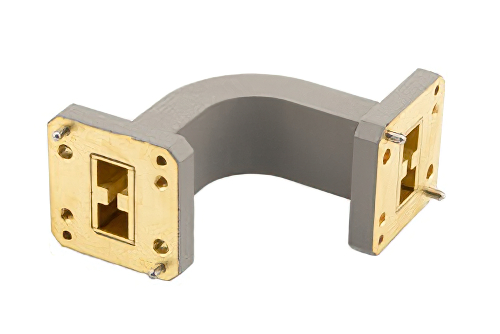 WRD-650 Waveguide E-Bend with UG Square Cover Flange Operating from 6.5 GHz to 18 GHz