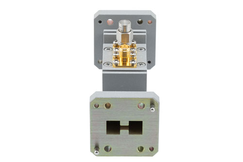 WRD-650 Double Ridge Waveguide 40 dB Loop Coupler, SMA Female Coupled Port, 6.5 GHz to 18 GHz, Aluminum