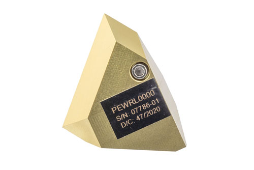 1.4 inch Edge Length, Trihedral Corner Reflector, 1/4-20 Threaded Hole Mount, Aluminum Body