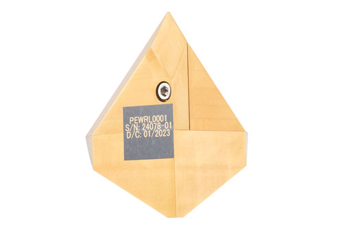 1.8 inch Edge Length, Trihedral Corner Reflector, 1/4-20 Threaded Hole Mount, Aluminum Body