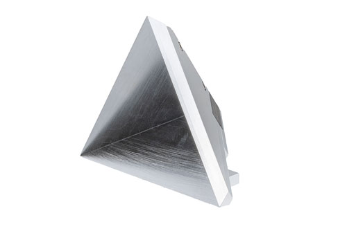 4.3 inch Edge Length, Trihedral Corner Reflector, 1/4-20 Threaded Hole Mount, Aluminum Body
