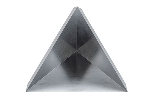 4.3 inch Edge Length, Trihedral Corner Reflector, 1/4-20 Threaded Hole Mount, Aluminum Body