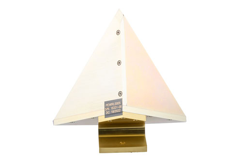 6 inch Edge Length, Trihedral Corner Reflector, 1/4-20 Threaded Hole Mount, Aluminum Body