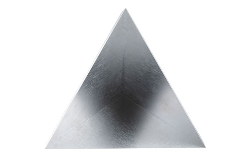 8 inch Edge Length, Trihedral Corner Reflector, 1/4-20 Threaded Hole Mount, Aluminum Body