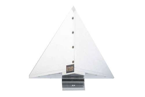 8 inch Edge Length, Trihedral Corner Reflector, 1/4-20 Threaded Hole Mount, Aluminum Body