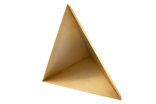 13.5 inch Edge Length, Trihedral Corner Reflector, ¼-20 Threaded Hole Mount, Aluminum Body, Gold Chem Film Finish