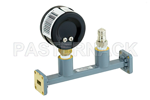 WR-34 Waveguide Pressurizing Section 4.25 Inch Length, UG-1530/U Square Cover Flange from 20 GHz to 33 GHz
