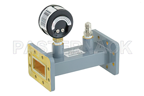 WR-137 Waveguide Pressurizing Section 4.25 Inch Length, CPR-137G Grooved Flange from 5.85 GHz to 8.2 GHz