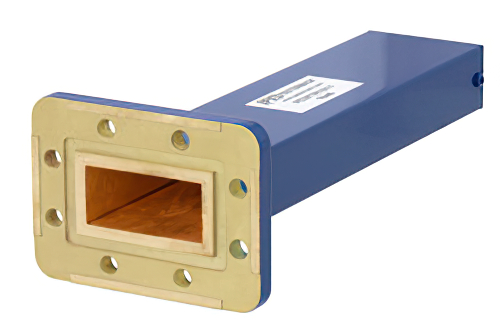 6 Watts Low Power Commercial Grade WR-137 Waveguide Load 5.85 GHz to 8.2 GHz, Bronze