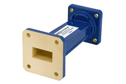 WR-75 to WR-62 Waveguide Transition 3 Inch Length, Square Cover Flange to UG-1665/U Square Cover Flange