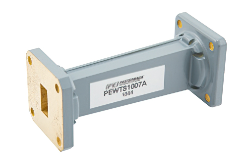 WR-62 to WR-51 Waveguide Transition 3 Inch Length, UG-1665/U Square Cover Flange to Square Cover Flange