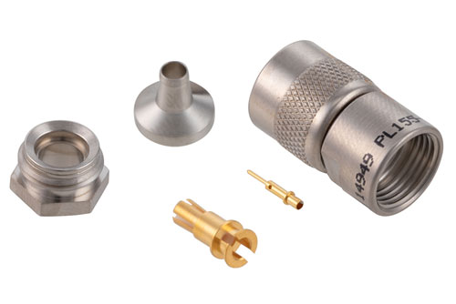 78 Ohm TRS Subminiature 3-Slot Plug 1553 Connector Wrench Crimp for 30-02003, TWC-78-1 (OD .150")