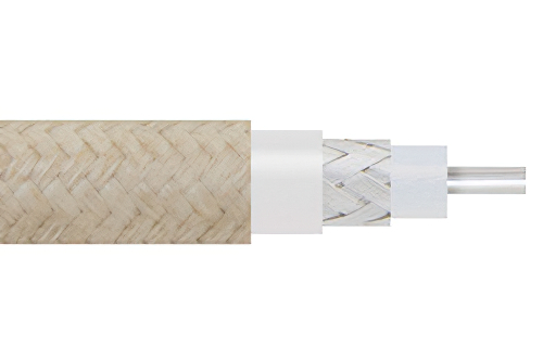 Flexible RG141 Coax Cable Single Shielded with Beige PTFE (FG) Jacket