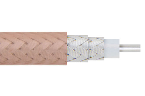 Flexible RG142 Coax Cable (by foot) Double Shielded with Tan FEP Jacket