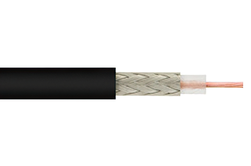 Flexible RG174 Coax Cable Single Shielded with Black PVC Jacket