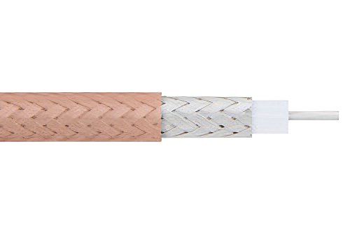 Flexible RG178 Coax Cable Single Shielded with Tan FEP Jacket