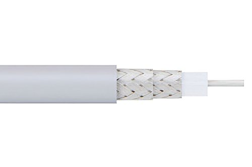 Flexible RG188 Coax Cable Double Shielded with White PTFE Jacket