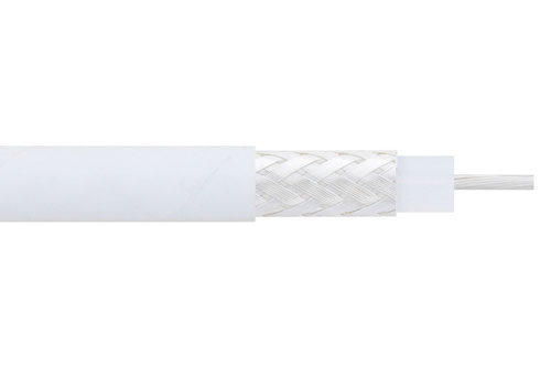 Flexible RG188 Coax Cable (by foot) Single Shielded with White PTFE Jacket