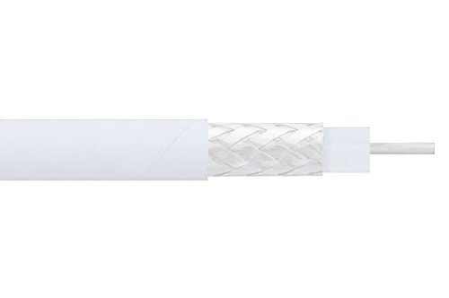 Flexible RG188 Coax Cable Single Shielded with White PTFE Jacket