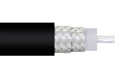 Flexible RG214 Coax Cable Double Shielded with Black PVC Jacket