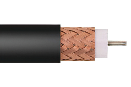 Flexible RG219 Coax Cable Single Shielded with Green PVC With Armor Jacket