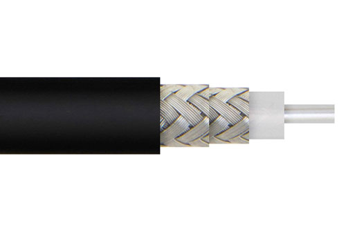Flexible RG223 Coax Cable (by foot) Double Shielded with Black PVC Jacket