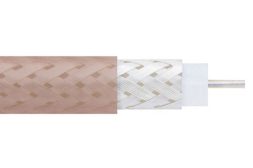 Flexible RG303 Coax Cable (by foot) Single Shielded with Tan FEP Jacket